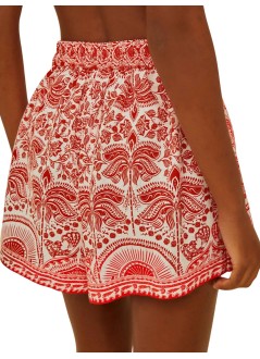farm rio short pant womanriver ride red shorts - 336455 25090