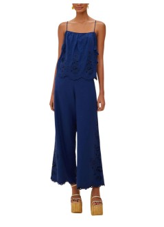 farm rio pant  womanblue richelieu pants - 342001 l0003