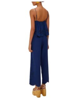 farm rio pant  womanblue richelieu pants - 342001 l0003