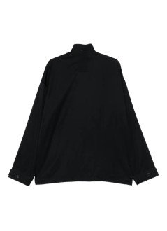 y3 outerwear many-3 rayon twill zip top - jx7289 black