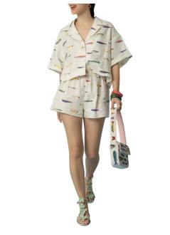 staud top mujer daya linen top - r25p1180pl psri