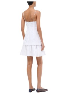 staud vestido mujer ari mini dress - r25p2333po wht