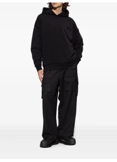 y3 sweater many-3 padded hoodie - jy4556 black