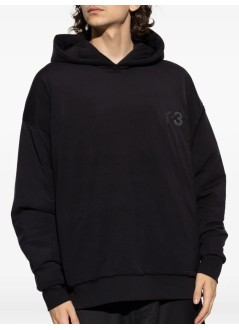y3 sweater many-3 padded hoodie - jy4556 black