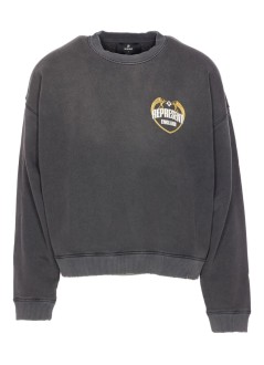 represent sweater manrepresent angel border sweatshirt - mlm100367 stained black