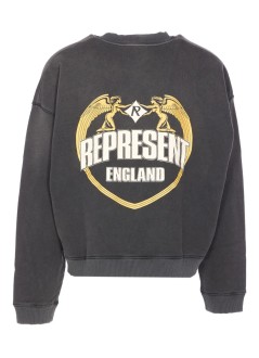 represent sweater manrepresent angel border sweatshirt - mlm100367 stained black