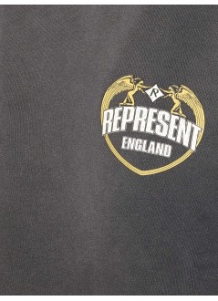 represent sweater manrepresent angel border sweatshirt - mlm100367 stained black