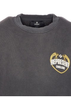 represent sweater manrepresent angel border sweatshirt - mlm100367 stained black