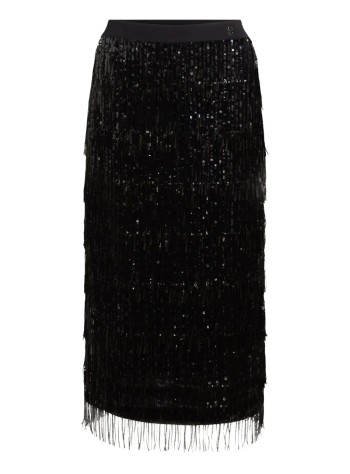karl lagerfeld falda mujer sequins fringe skirt - a4w12021 999