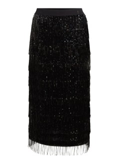 karl lagerfeld skirt womansequins fringe skirt - a4w12021 999