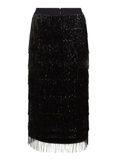 karl lagerfeld skirt womansequins fringe skirt - a4w12021 999