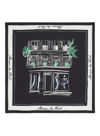 karl lagerfeld neckwear mujer k sketch silk scarf - a4w33115 999