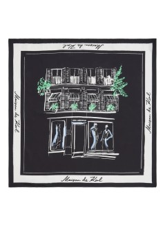 karl lagerfeld neckwear womank sketch silk scarf - a4w33115 999