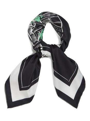 karl lagerfeld neckwear mujer k sketch silk scarf - a4w33115 999 2