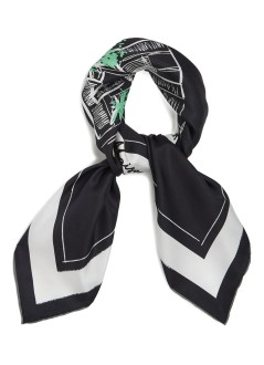 karl lagerfeld neckwear womank sketch silk scarf - a4w33115 999