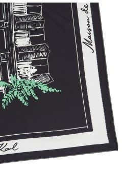 karl lagerfeld neckwear womank sketch silk scarf - a4w33115 999
