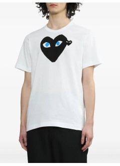 comme des garçons play t-shirt manplay t-shirt - axt088051 white