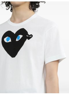 comme des garçons play t-shirt manplay t-shirt - axt088051 white
