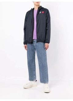 comme des garçons play outerwear hombre p1j501 - k-way hoodie full zip - azj501051 navy
