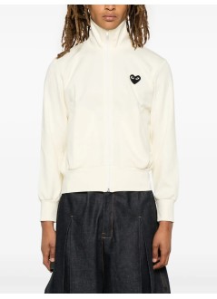 comme des garçons play sudadera hombre weatshirt black emblem knit - axt254051 ivory