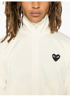 comme des garçons play sudadera hombre weatshirt black emblem knit - axt254051 ivory
