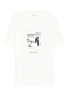 drôle de monsieur t-shirt manle t-shirt ice skating waiter - its266co195ow off white