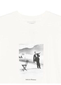 drôle de monsieur t-shirt manle t-shirt ice skating waiter - its266co195ow off white
