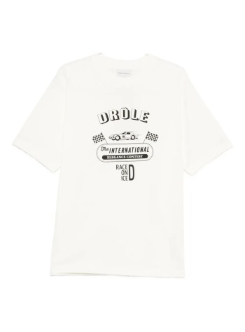 drôle de monsieur camiseta hombre le t-shirt race on ice - its279co195ow off white