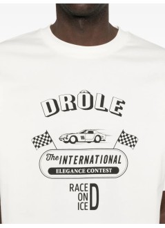 drôle de monsieur t-shirt manle t-shirt race on ice - its279co195ow off white