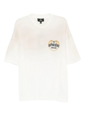 represent t-shirt manrepresent angel border t-shirt - mlm100171 washed ecru