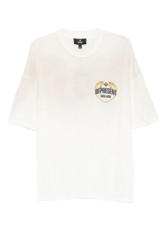 represent t-shirt manrepresent angel border t-shirt - mlm100171 washed ecru