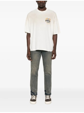 represent t-shirt manrepresent angel border t-shirt - mlm100171 washed ecru 2