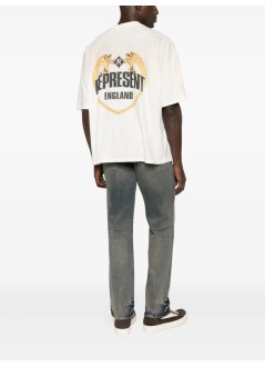 represent t-shirt manrepresent angel border t-shirt - mlm100171 washed ecru