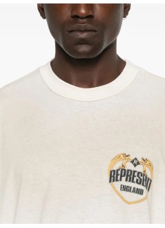 represent t-shirt manrepresent angel border t-shirt - mlm100171 washed ecru