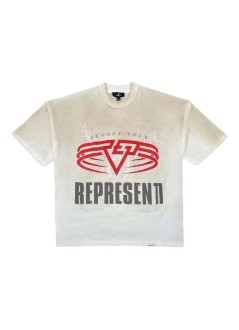 represent t-shirt manrepresent living legacy t-shirt - mlm100176 washed ecru