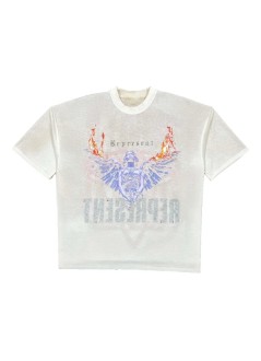 represent t-shirt manrepresent living legacy t-shirt - mlm100176 washed ecru