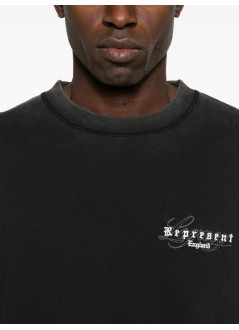 represent t-shirt manrepresent legacy overprint t-shirt - mlm100178 vintage black