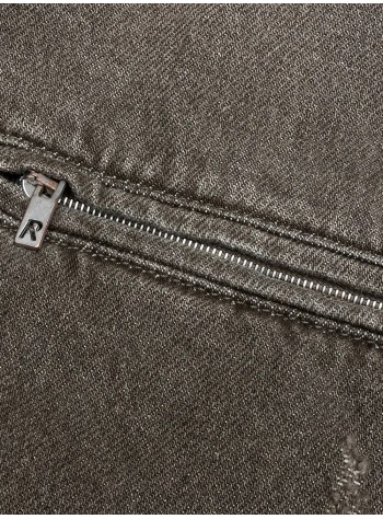 represent outerwear mancollared denim jacket - mlm100336 washed olive 2