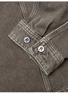 represent outerwear hombre collared denim jacket - mlm100336 washed olive