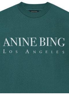 anine bing top womanashton tee los angeles - a0810133dkg31 dark green