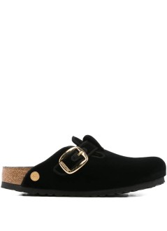 birkenstock clog womanboston bb exq tex velvet - 1030086 black