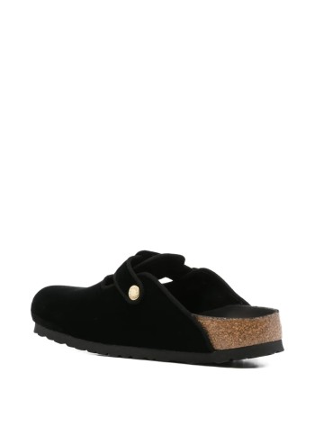 birkenstock zueco mujer boston bb exq tex velvet - 1030086 black 2