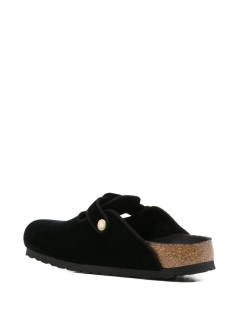 birkenstock clog womanboston bb exq tex velvet - 1030086 black