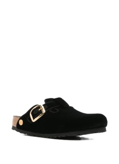 birkenstock clog womanboston bb exq tex velvet - 1030086 black