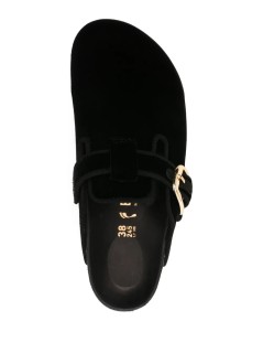 birkenstock clog womanboston bb exq tex velvet - 1030086 black
