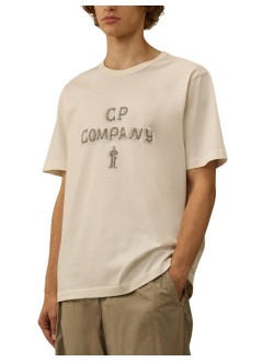 c.p.company camiseta hombre t-shirts short sleeve in mercerized jersey 30/2 twisted - 19cmts111a110301w 103