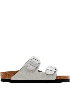 birkenstock sandal womanarizona syn - 1030127 shiny glitter silver