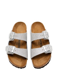birkenstock sandal womanarizona syn - 1030127 shiny glitter silver