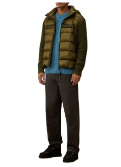 c.p.company outerwear manknitwear jacket in merino wool extrafine - 19cmkn185a006390m 652
