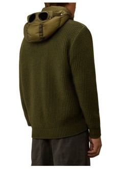 c.p.company outerwear manknitwear jacket in merino wool extrafine - 19cmkn185a006390m 652